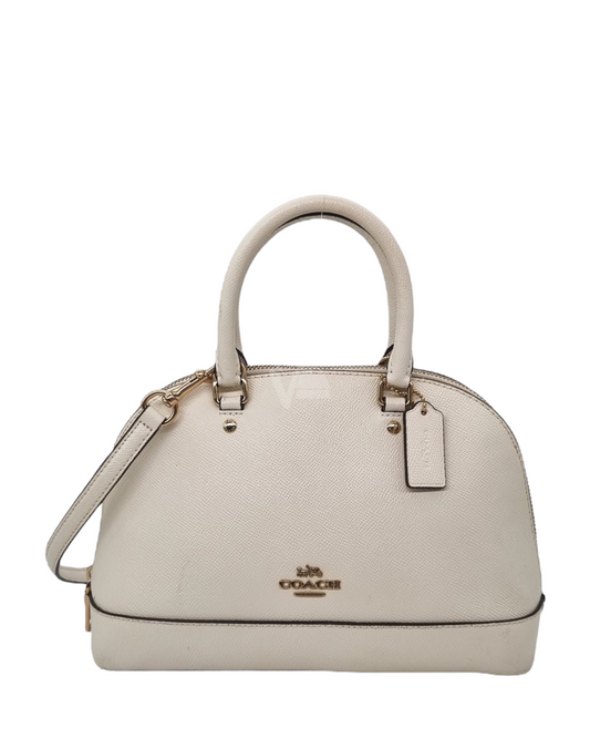 Coach Mini Sierra Satchel Handbag White Size 25x9x18