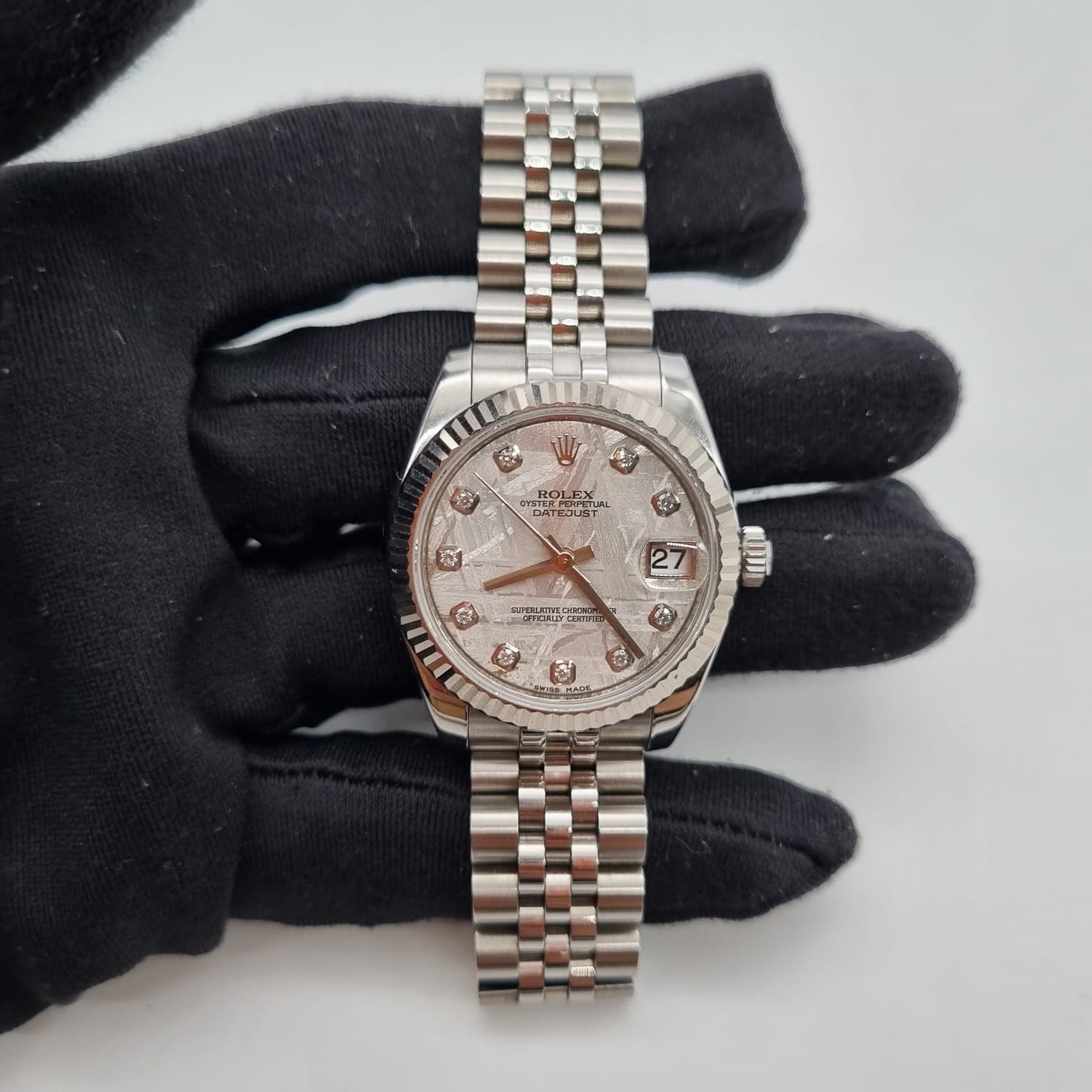 Rolex Oyster Swimpruf Perpetual Datejust Silver 30mm