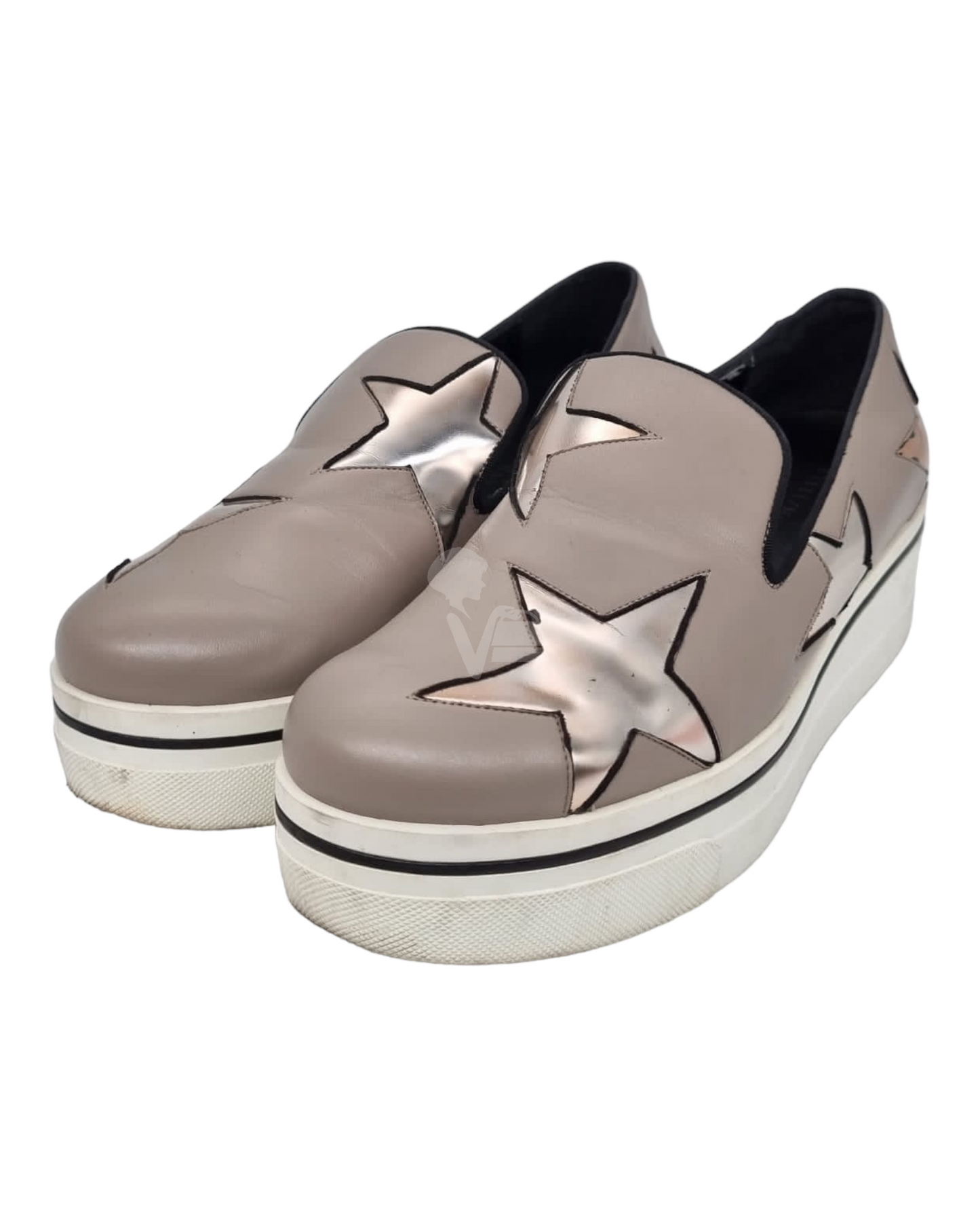 Stella McCartney SLip On Star Etoupe Size 39/26