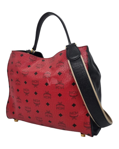 MCM Visetos Corina Red Black Size 31x11x28