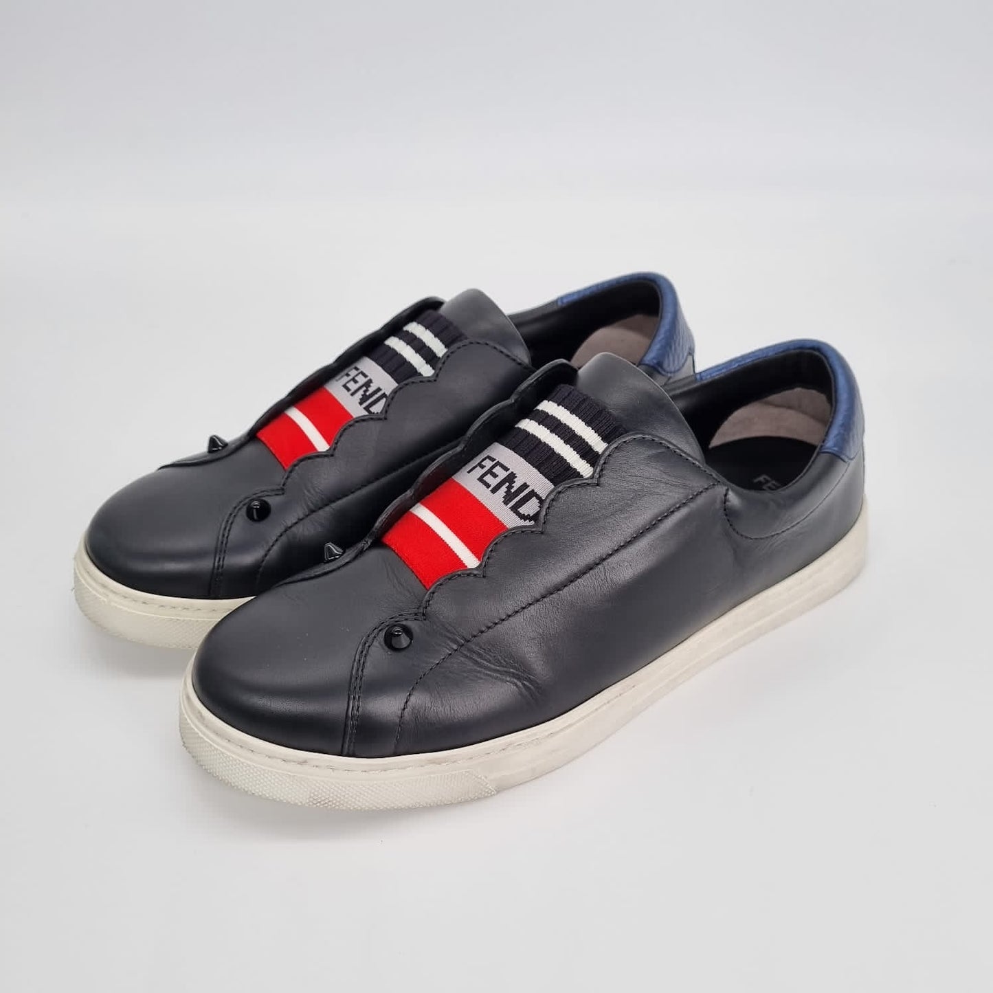 Fendi Sneakers Mix Baino Lamin Fil Nero Size 38/24,5