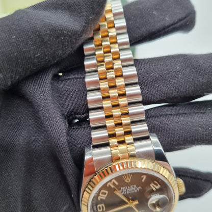 Rolex Oyster Perpetual Datejust Silver Gold 45mm