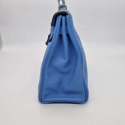 Hermes Kelly 32 Blue Paradise Togo GHW #R Size 32x10x24