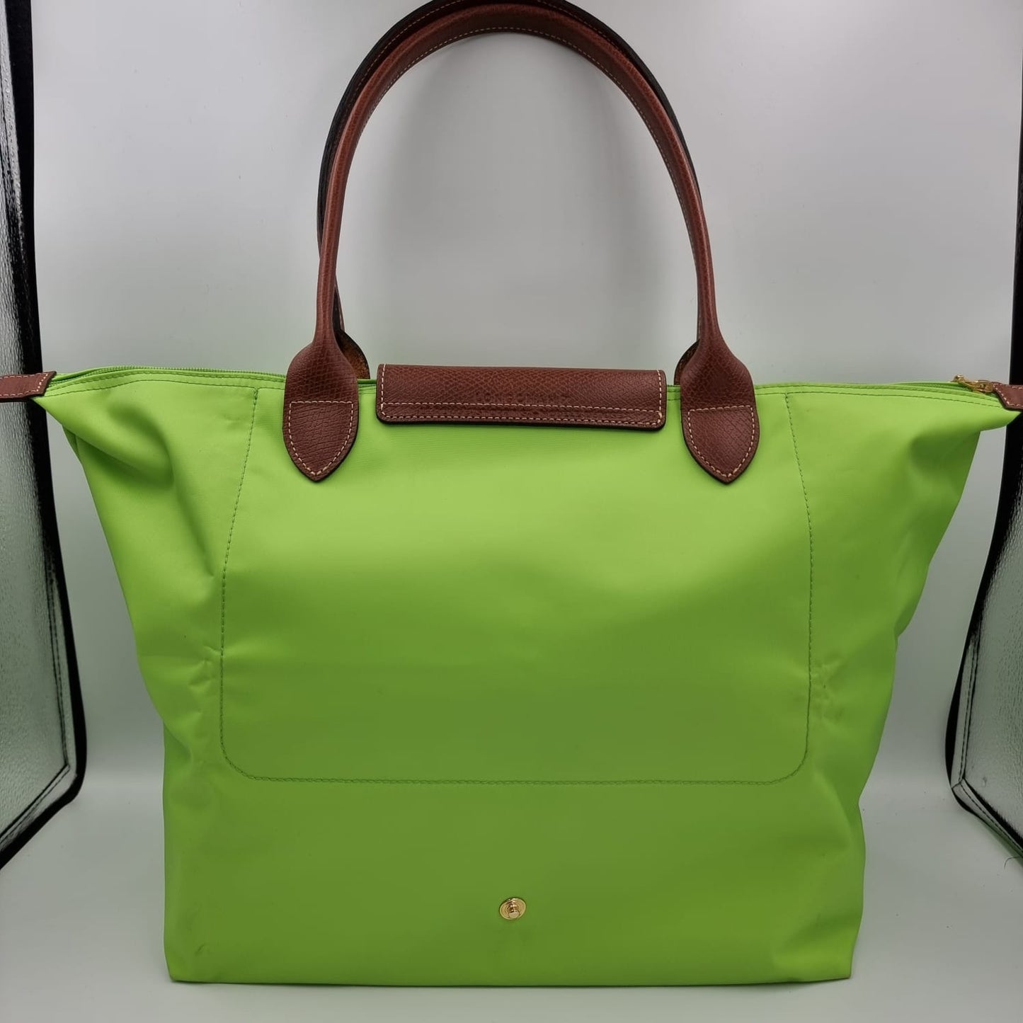 Longchamp Le Pliage Green Long Handle size 30x19x30