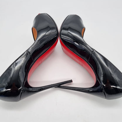 Christian Louboutin Patent Heels Black Size 38.5 Indole 24,5