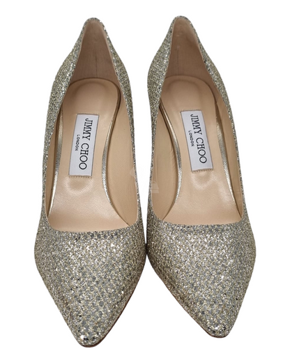 Jimmy Choo romy carry Over Glitter Size 38/25