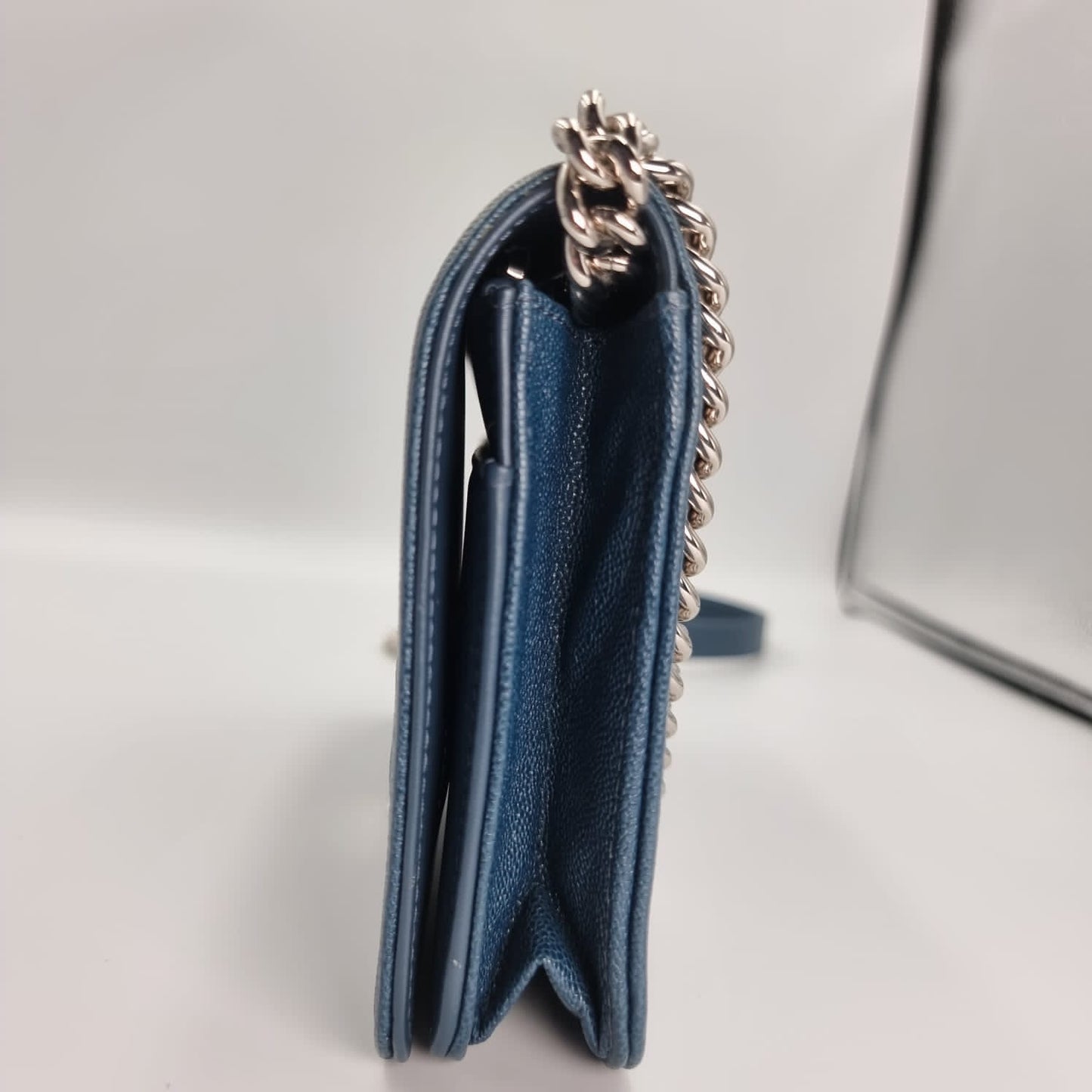 Chanel Boy Wallet On Chain Blue #28