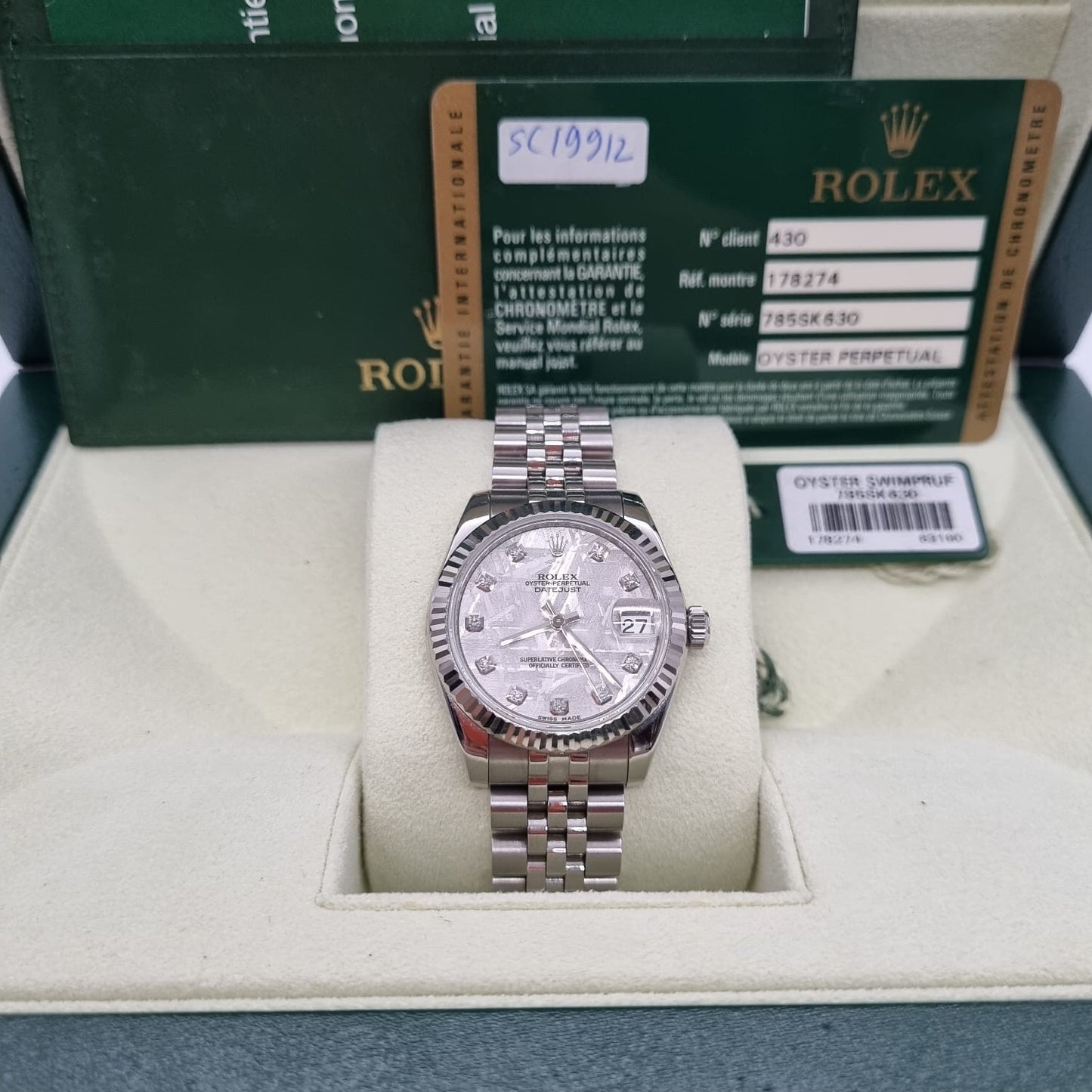 Rolex Oyster Swimpruf Perpetual Datejust Silver 30mm