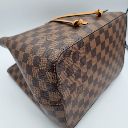 Louis Vuitton NeoNoe MM Damier Ebene Safran 2022 CHIP Size 25x17x25