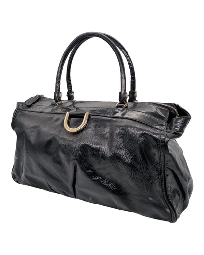 Gucci Patent Leather Black Handbag Size 40x11x32