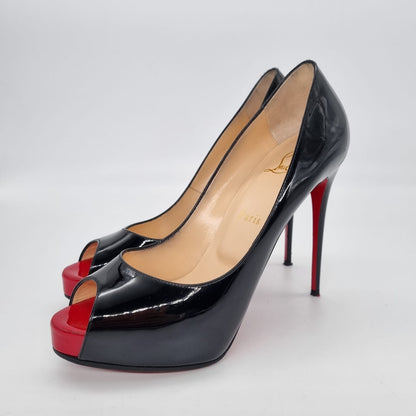 Christian Louboutin Patent Heels Black Size 38.5 Indole 24,5