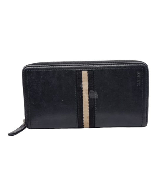 Bally Tasyo Zip Around Wallet Black Size 18x10