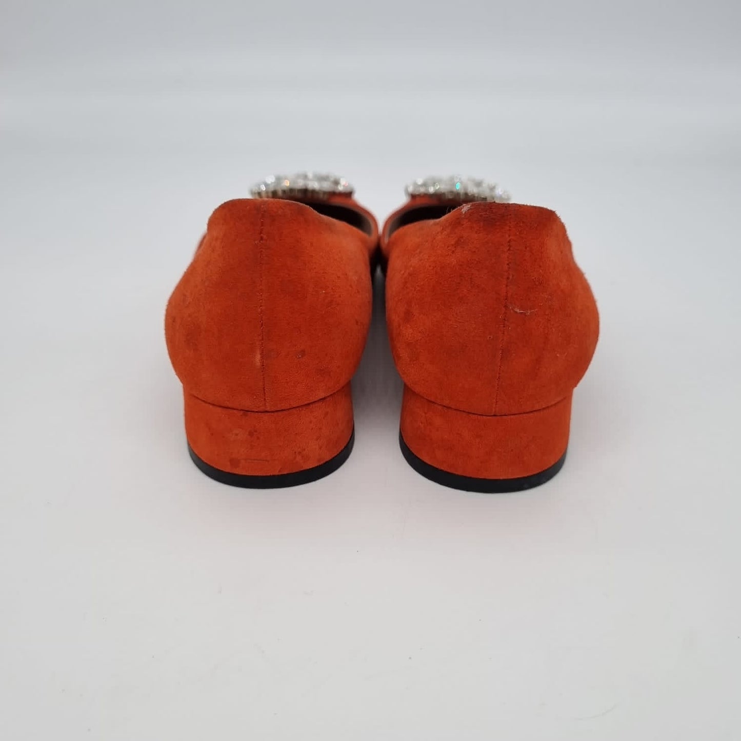 Gucci Kid Scamosciato Oxidation Suede Orange Size 35,5 insole 23