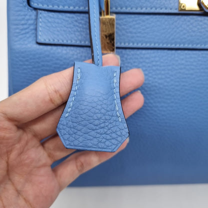 Hermes Kelly 32 Blue Paradise Togo GHW #R Size 32x10x24