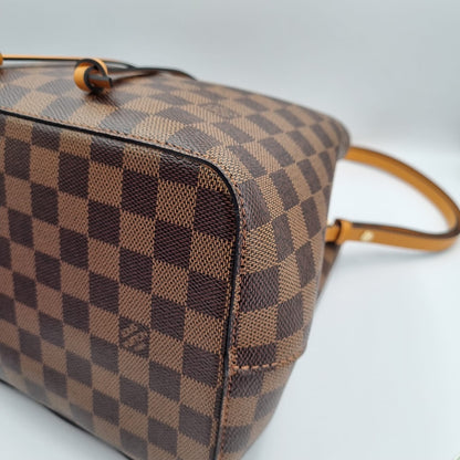 Louis Vuitton NeoNoe MM Damier Ebene Safran 2022 CHIP Size 25x17x25