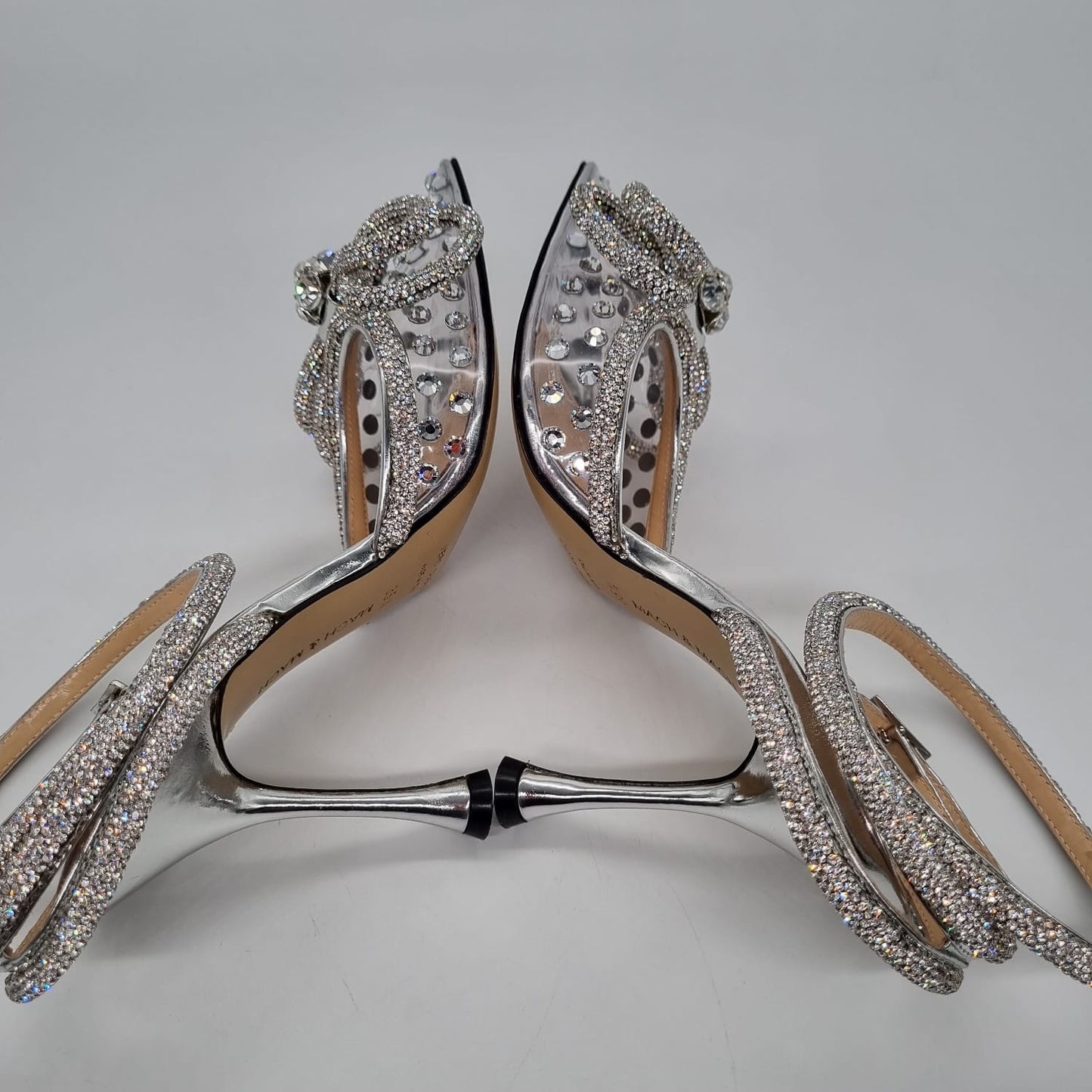 Mach & Mach Double Bow Crystal PVC High Heels Size 35,5/23