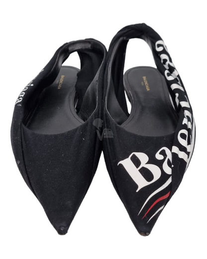 Balenciaga Knife Cloth Ballet Flats Black Size 37,5/27 (dari ujung)