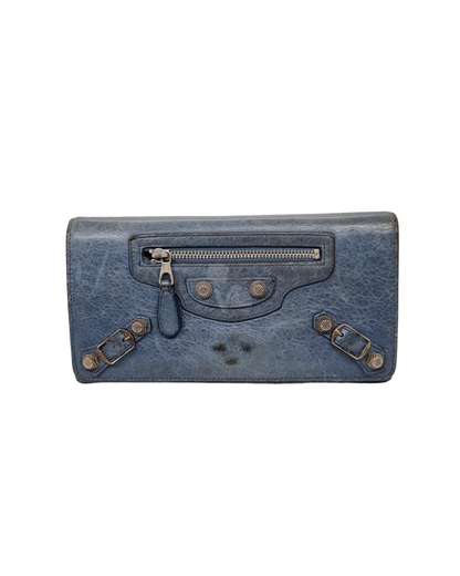 Balenciaga Giant Arena Long Wallet Blue Size 19x10