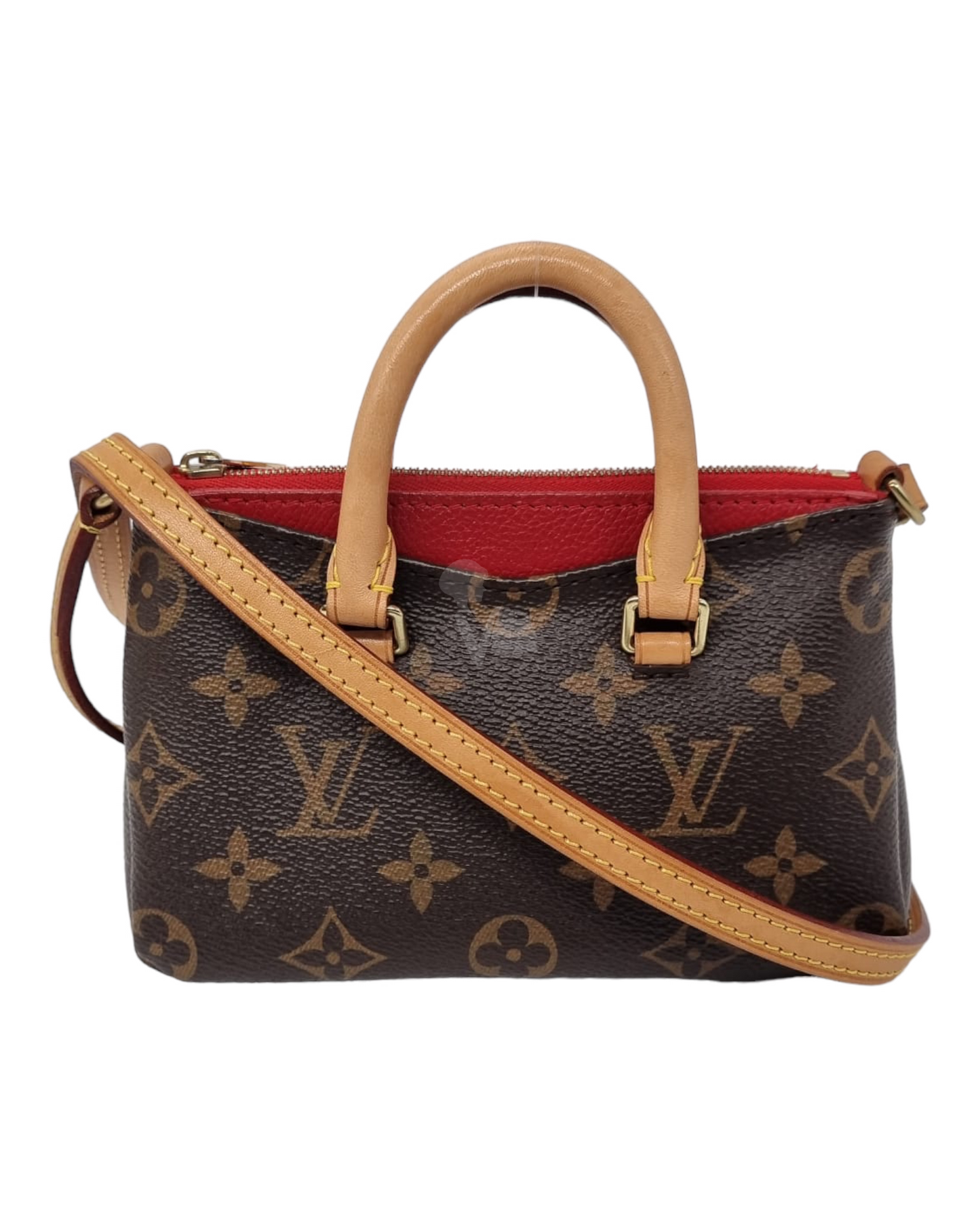 Louis Vuitton Pallas Nano Monogram Cerise 2016 Size 18x6x12