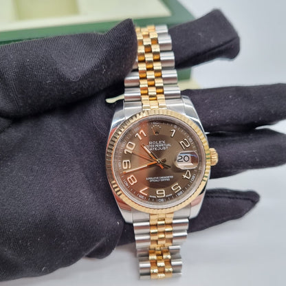 Rolex Oyster Perpetual Datejust Silver Gold 45mm