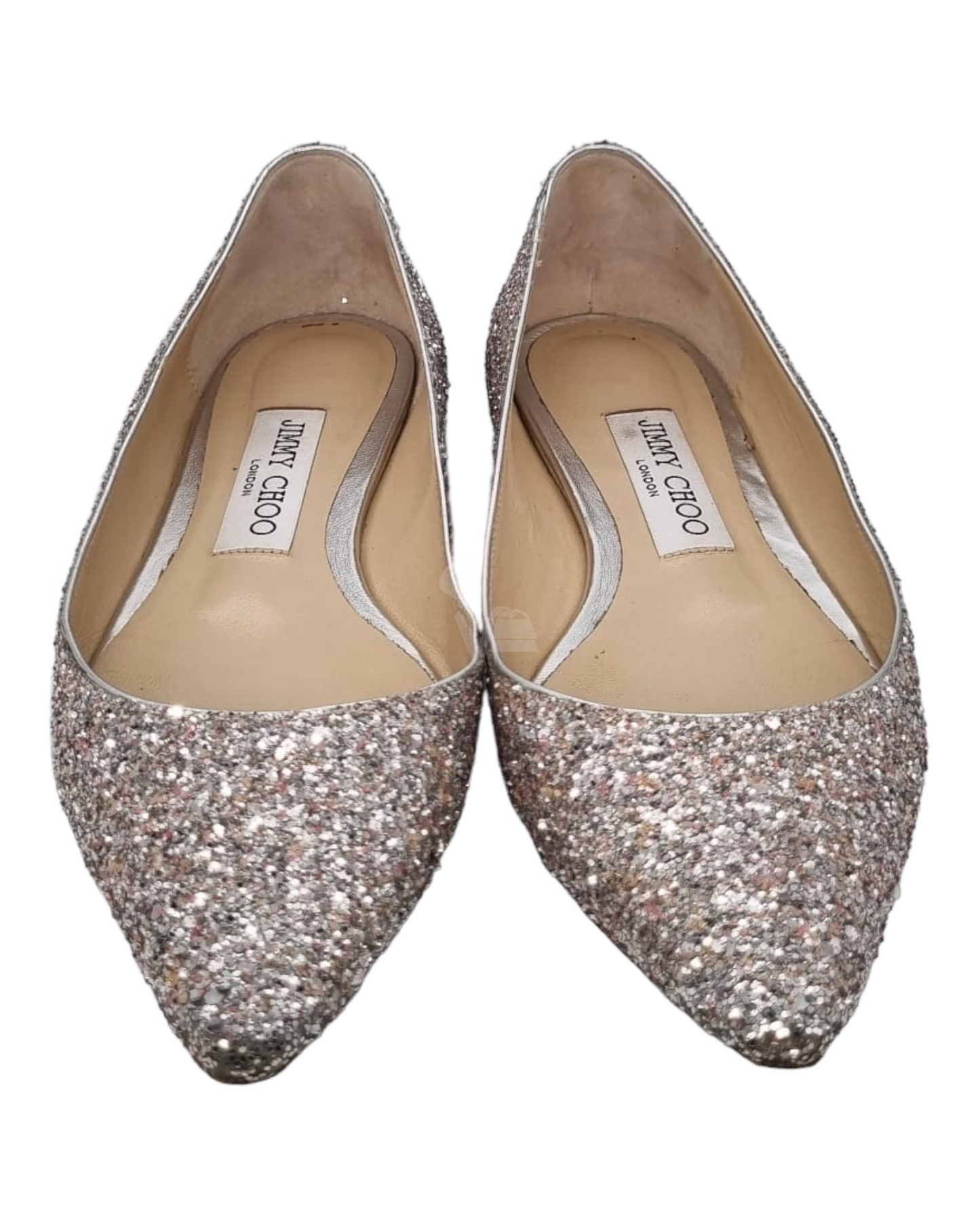 Jimmy Choo Flats Ballet Glitter Size 36,5/24,5 (dari ujung)