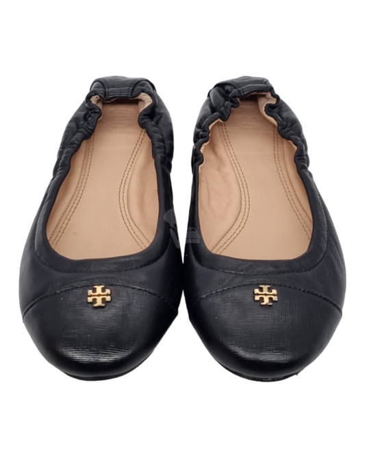 Tory Burch Ballerina Flat Black Size 6c/23