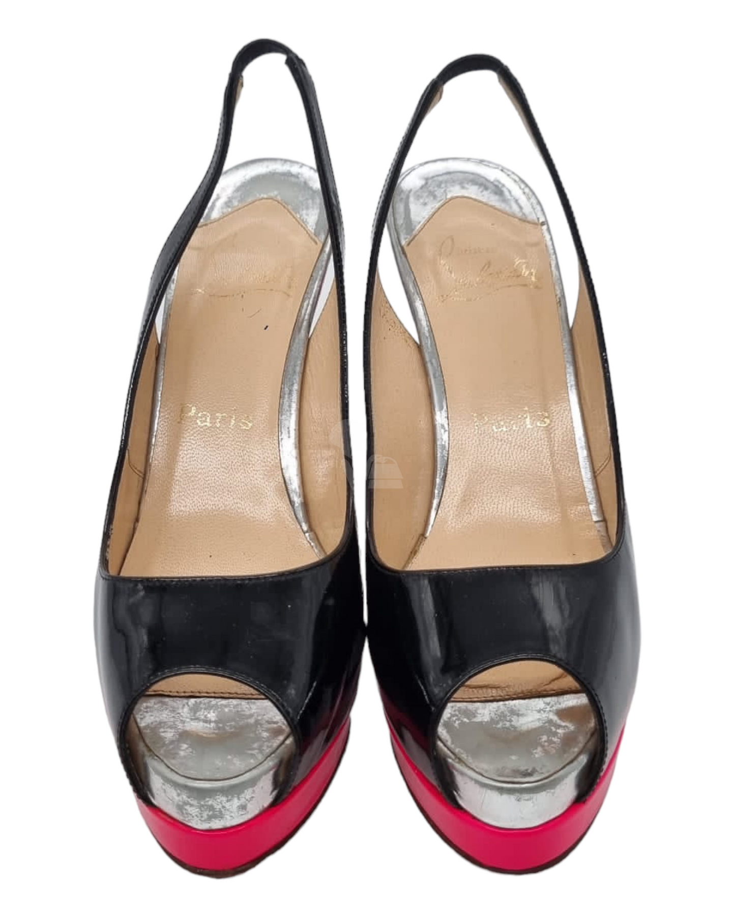 Christian Louboutin Catenita Patent Black size 38,5 insole 24