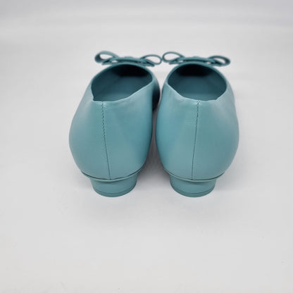 Salvatore Ferragamo Viva Ballet Flat Turquois NEW Size 8,5 (40)/26