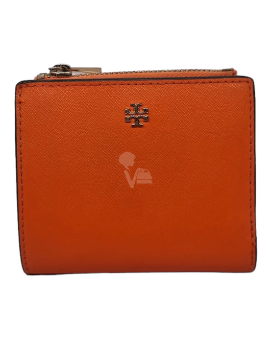 Tory Burch Bifold Wallet Orange Size 10x9