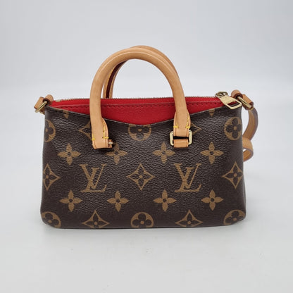 Louis Vuitton Pallas Nano Monogram Cerise 2016 Size 18x6x12