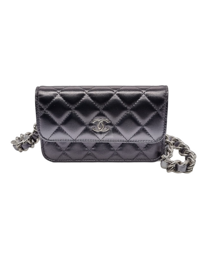 Chanel Quilted Metalic Gradient Clutch #31 size 14x2x9