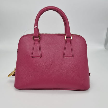 Prada Mini Saffiano Promenade Leather Bag Pink Fuschia Size 25x11x18