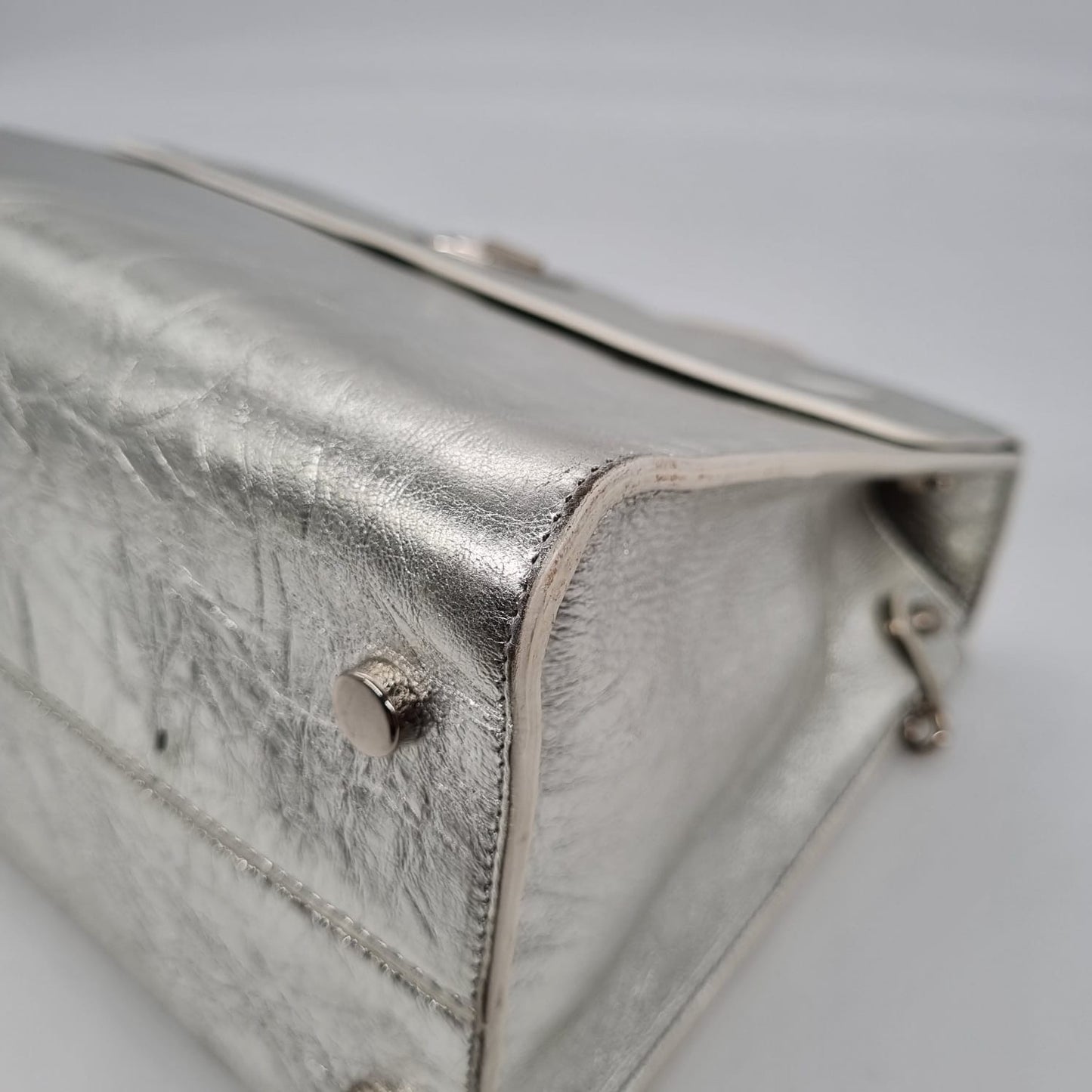 Dior Diorever Medium Silver Metallic 2017 Size 30x15x22