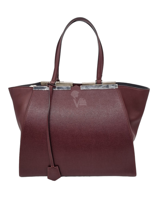 Fendi 3 Jours Maroon SHW Size 35x12x30