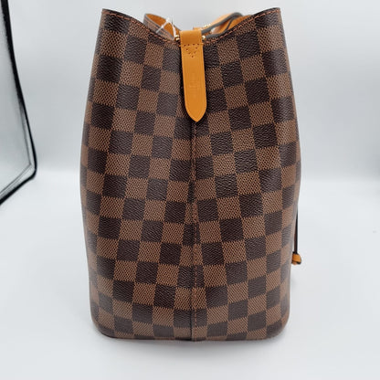 Louis Vuitton NeoNoe MM Damier Ebene Safran 2022 CHIP Size 25x17x25