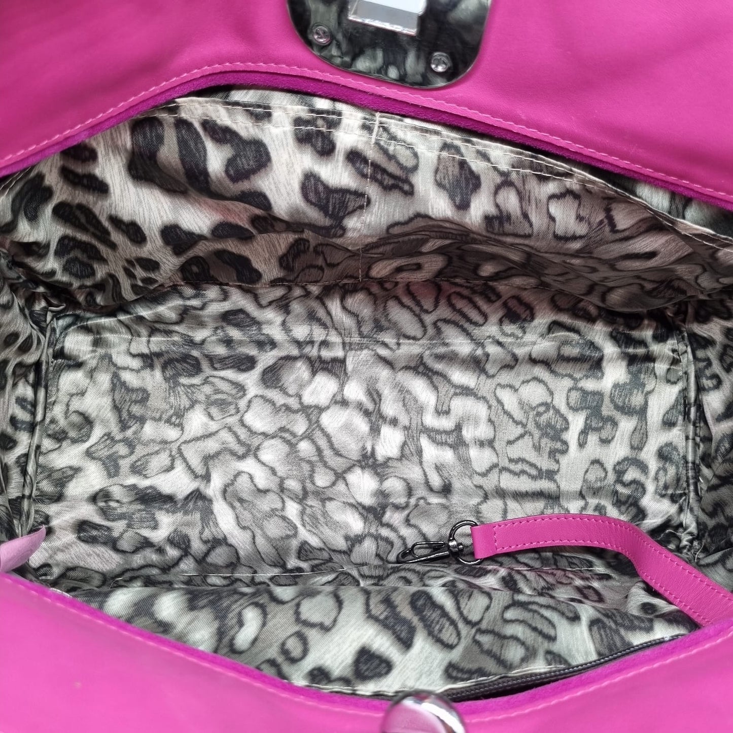 Longchamp Handbag Snake Skin Pink Size 32x9x29