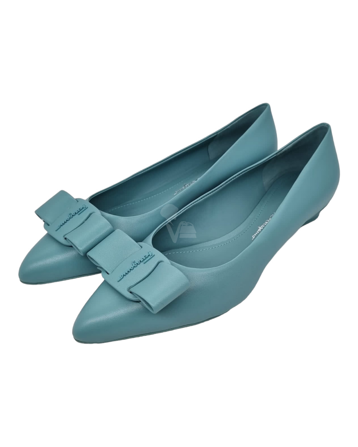 Salvatore Ferragamo Viva Ballet Flat Turquois NEW Size 8,5 (40)/26