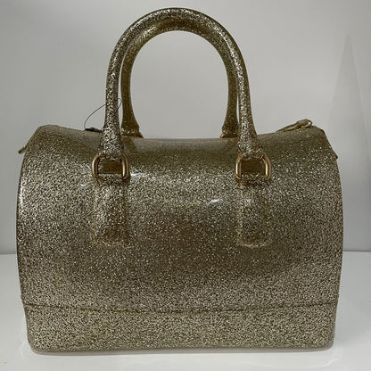 Furla Speedy Gold Glitter Candy Bag Size 30x16x19