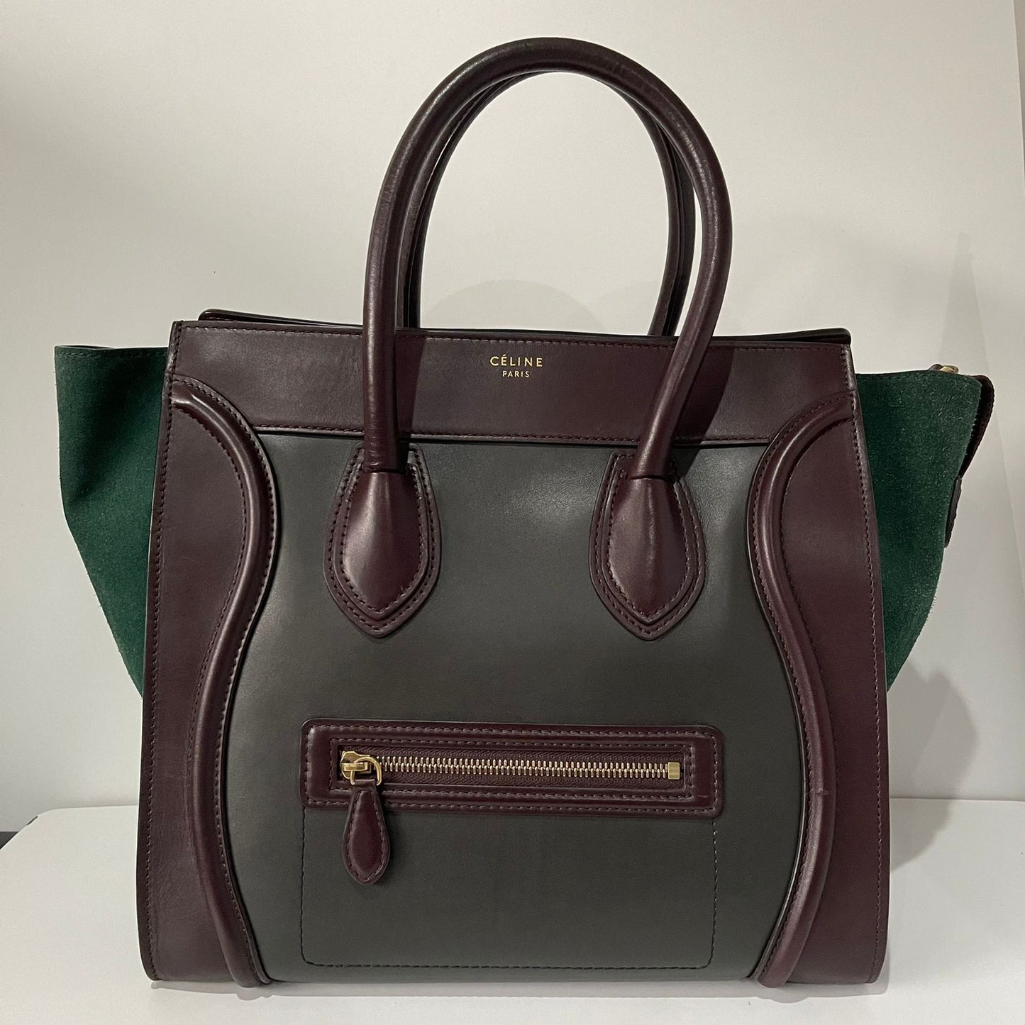 Celine Mini Luggage Burgundy 2012