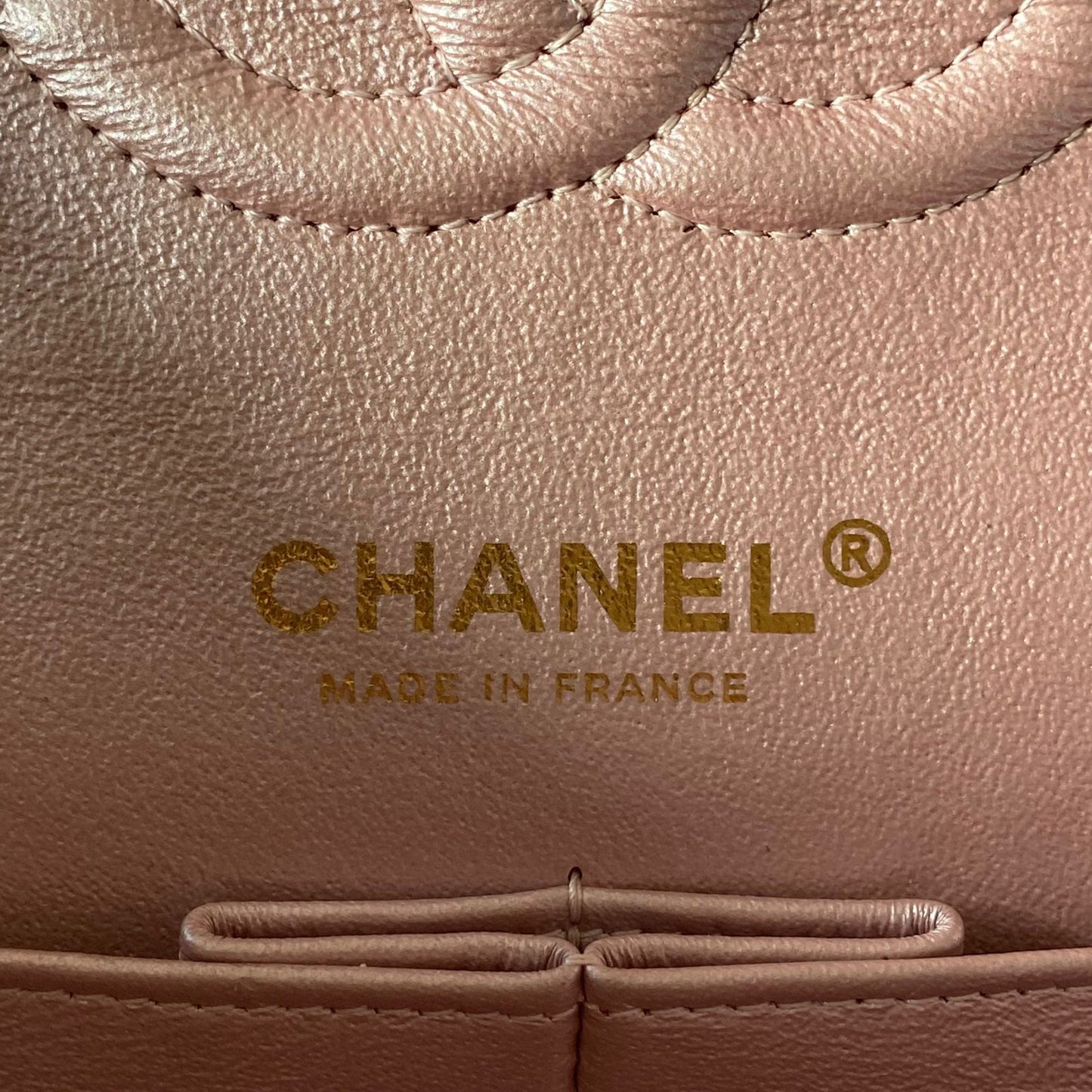 Chanel Rectangular Double Flap Goatskin Metallic Pink #19