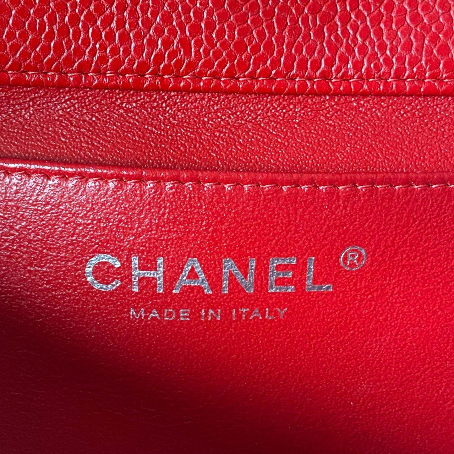 Chanel Clutch Classic Single Flap Red Caviar #18