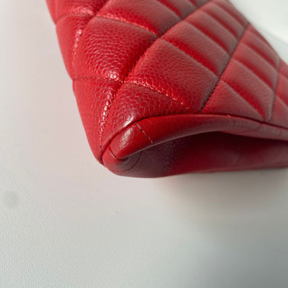 Chanel Clutch Classic Single Flap Red Caviar #18