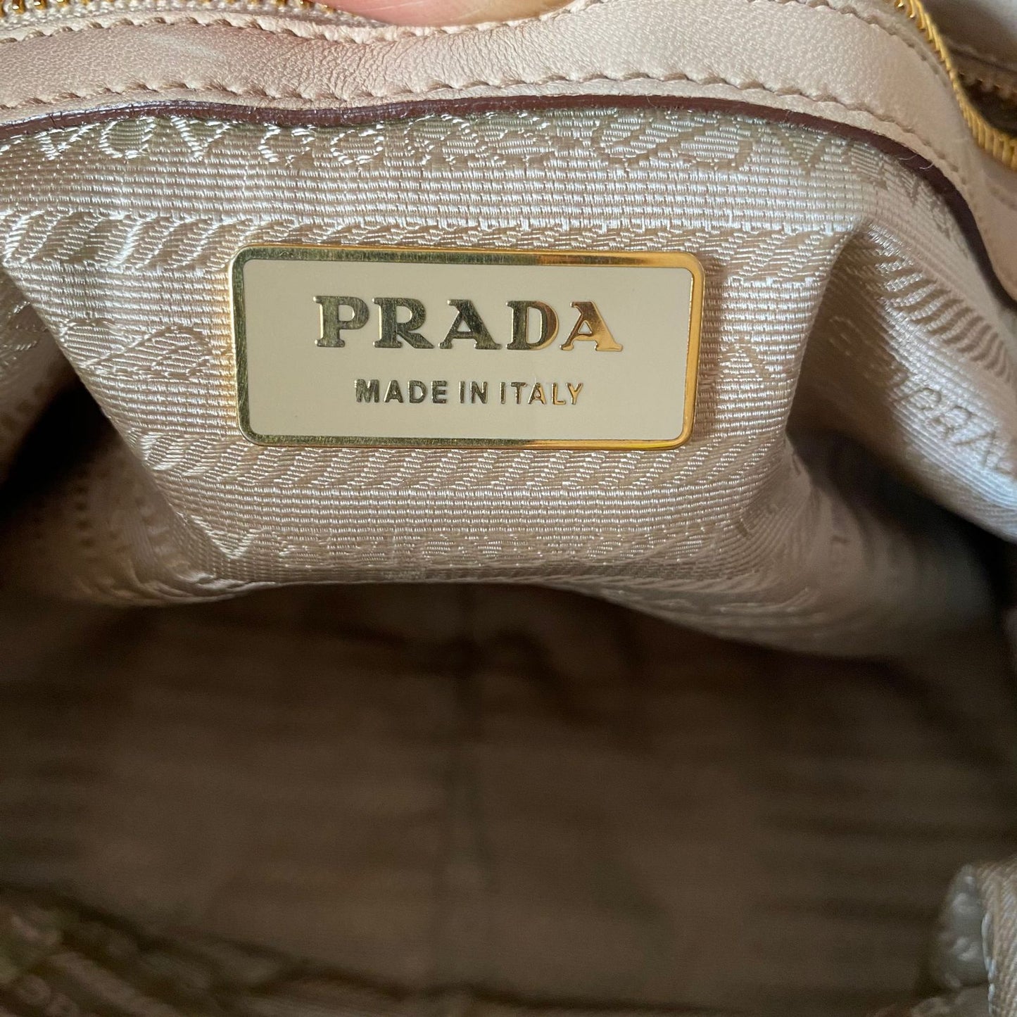 Prada Gaufre Sling Satchel Ivory 2007