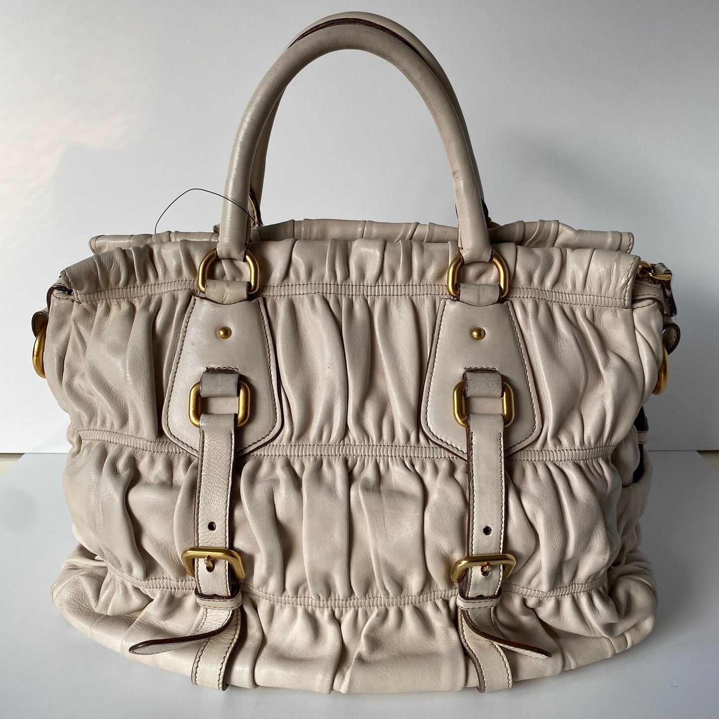 Prada Gaufre Sling Satchel Ivory 2007