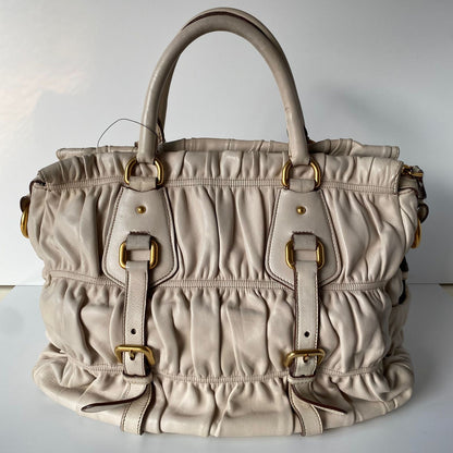 Prada Gaufre Sling Satchel Ivory 2007