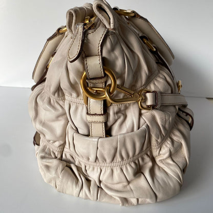 Prada Gaufre Sling Satchel Ivory 2007