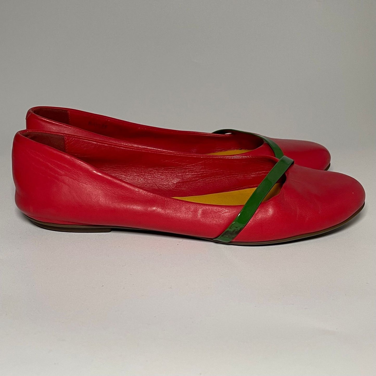 Bally Flatshoes Red Line Green