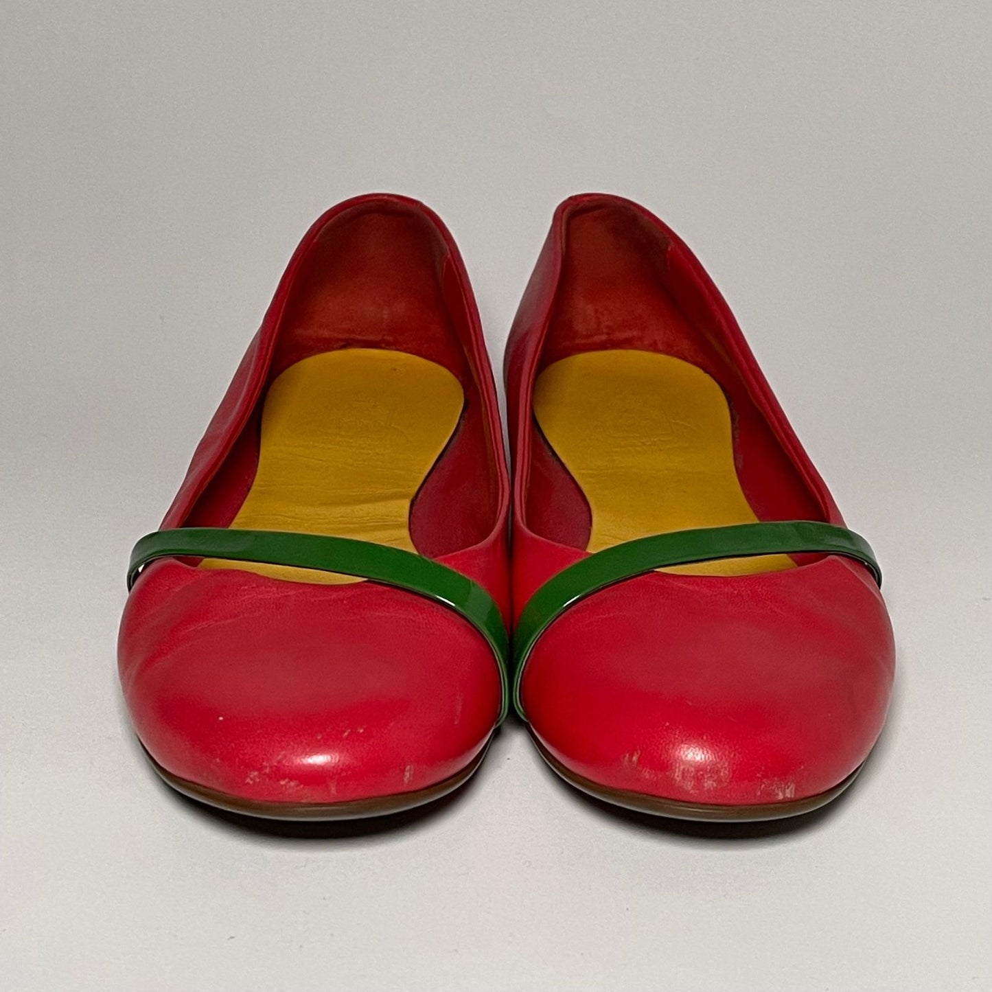 Bally Flatshoes Red Line Green