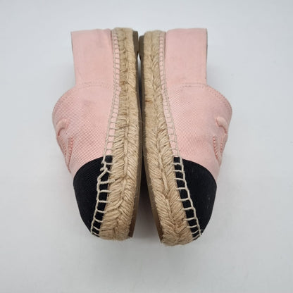 Chanel Espadrilles Pink Black Size 39/25