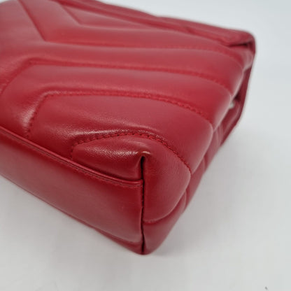 Yves Saint Laurent LouLou Toy Red SHW Size 20x7x14